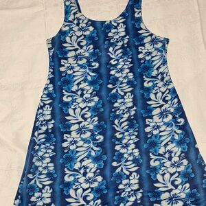 Floral Blue Swim Coverup/Dress